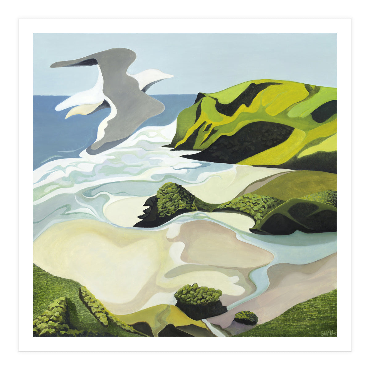 Gull Over Anawhata (Print Only)