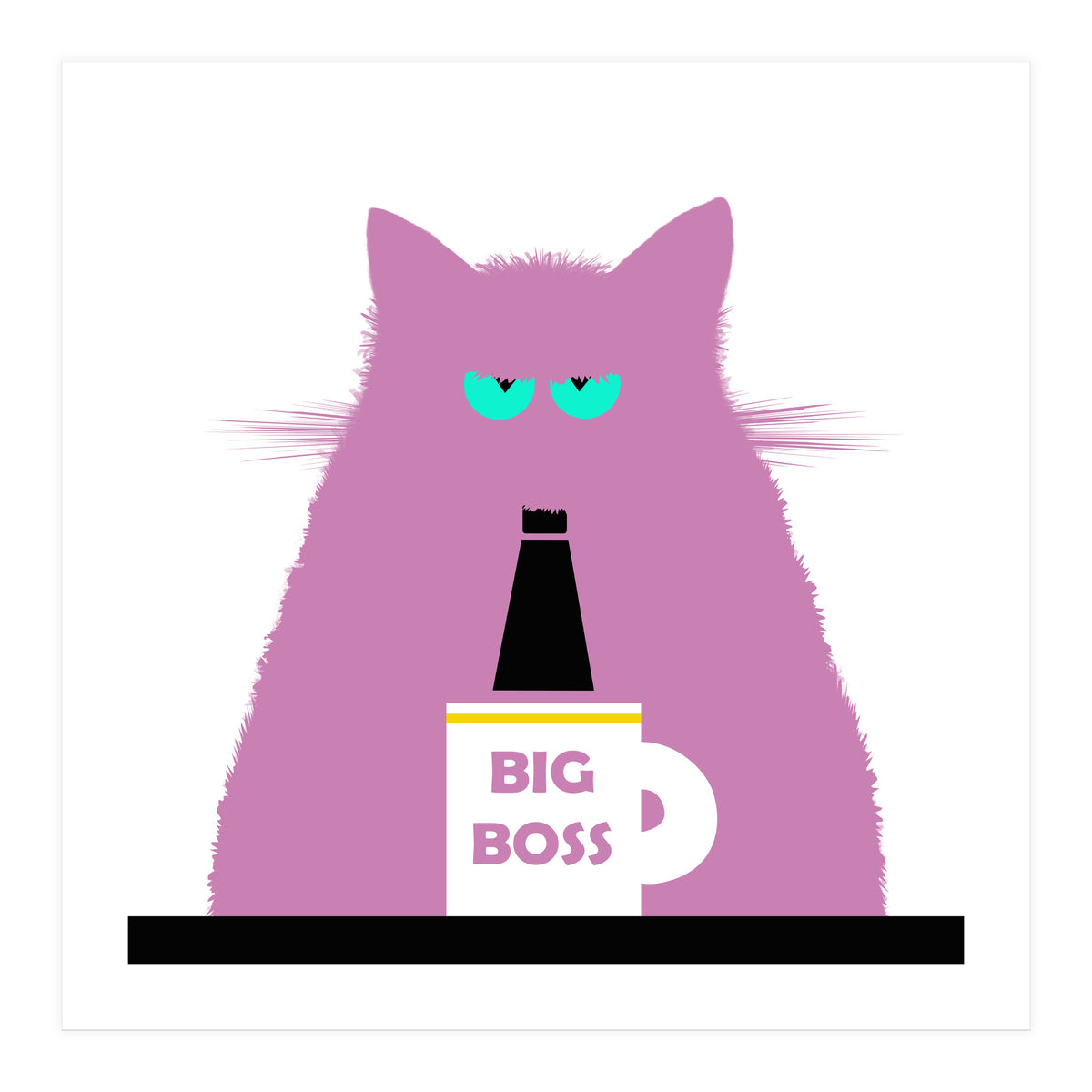 Big Boss Lilac Cat  (Print Only)