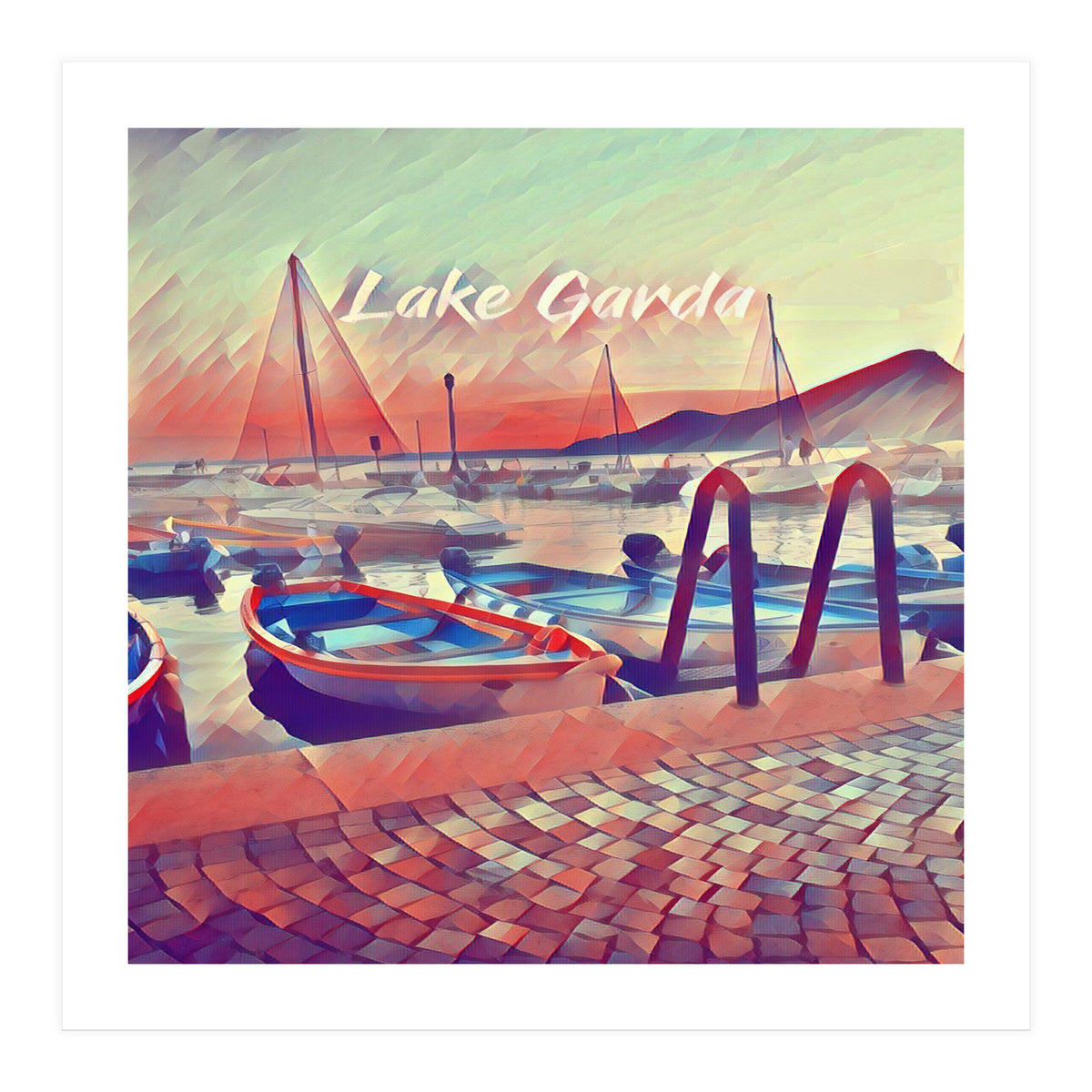 Boats On Lake Garda (Print Only)