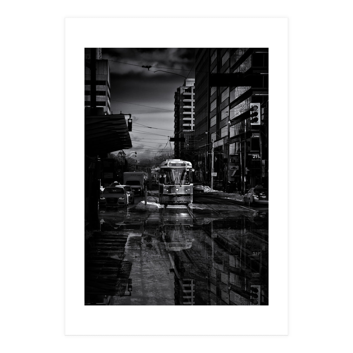 The 512 St. Clair Streetcar Toronto Canada Reflection (Print Only)