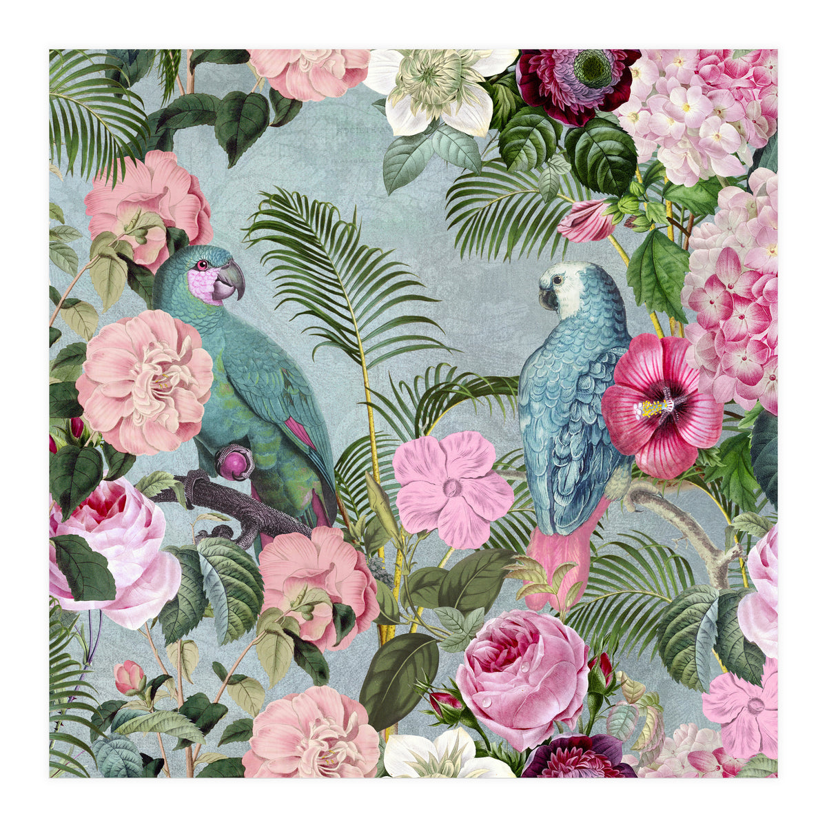 Jungle Rendevous Square  (Print Only)