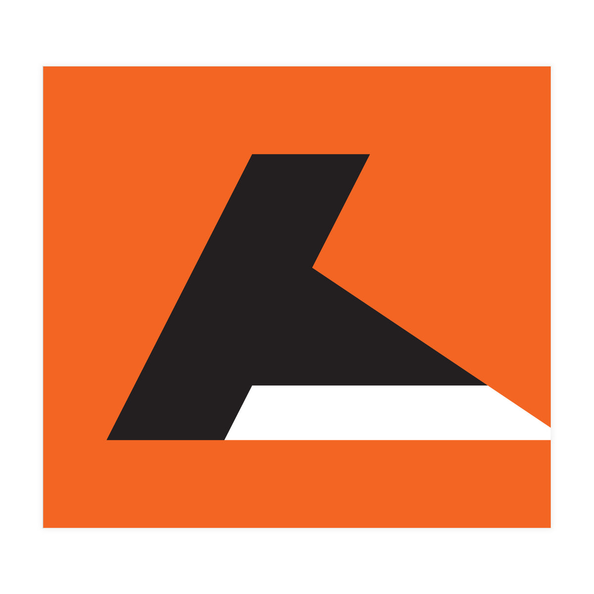 Geometric Shapes No. 79 - orange & black (Print Only)