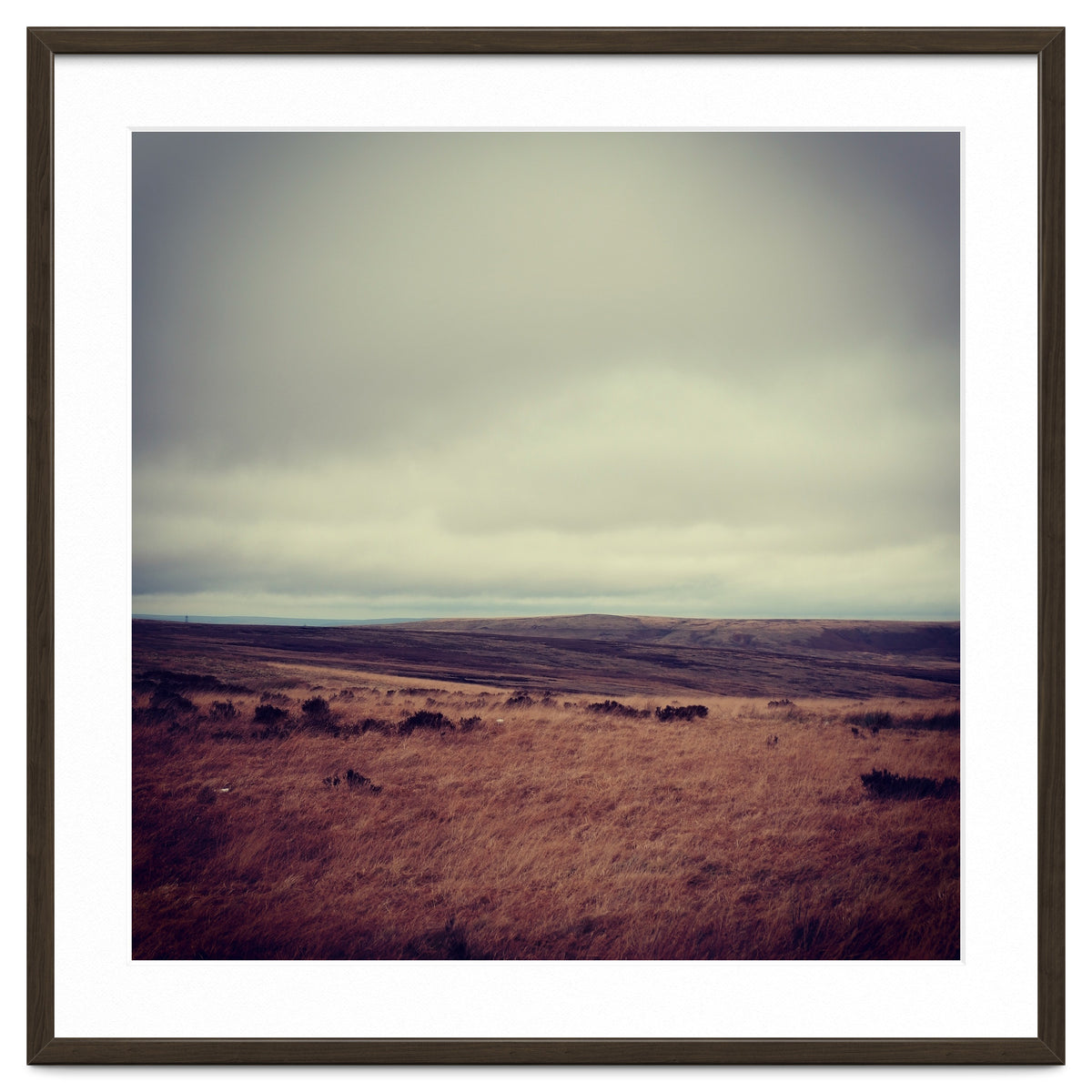Bleak winter landscape of Saddleworth Moor