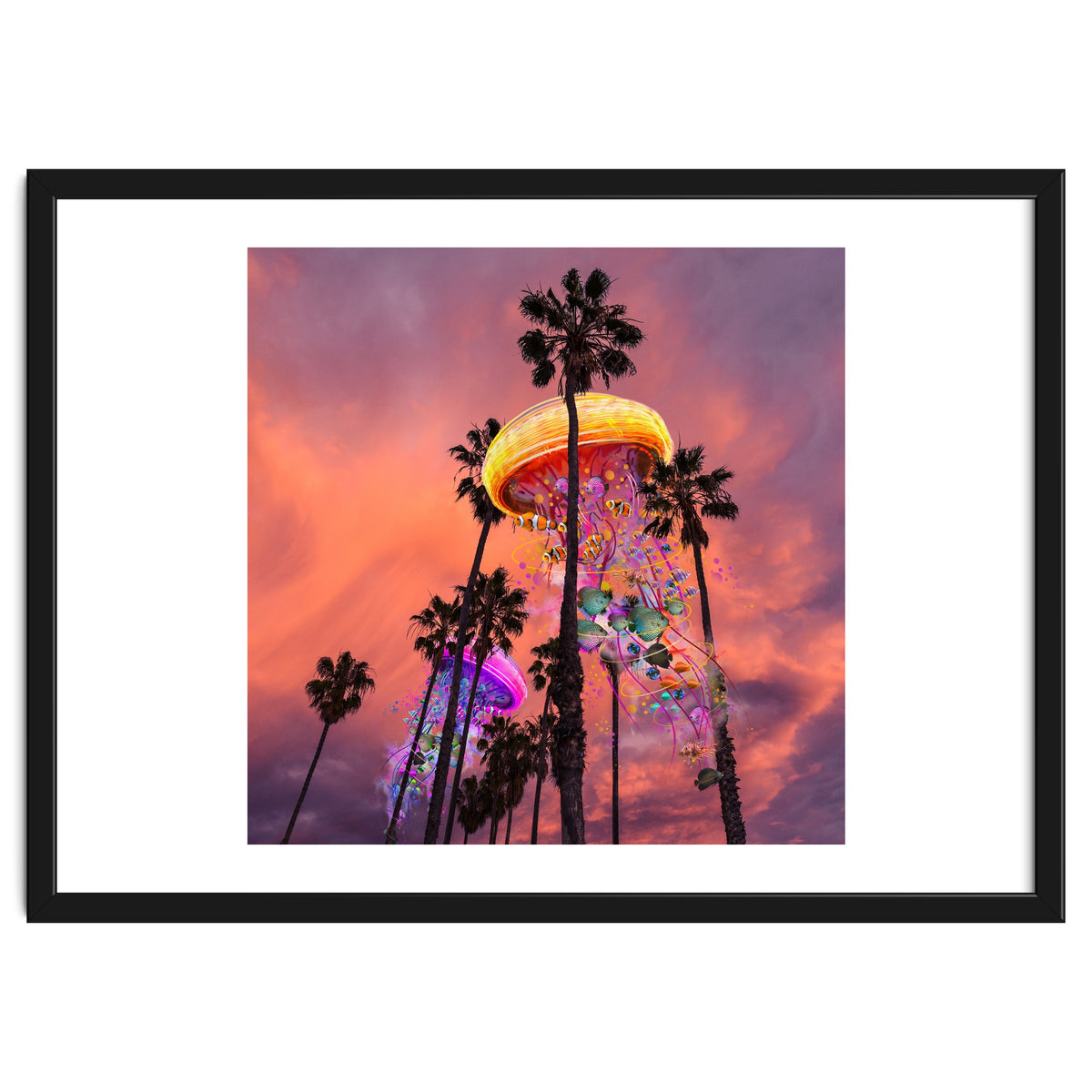 Electric Jellyfish in Palm Trees