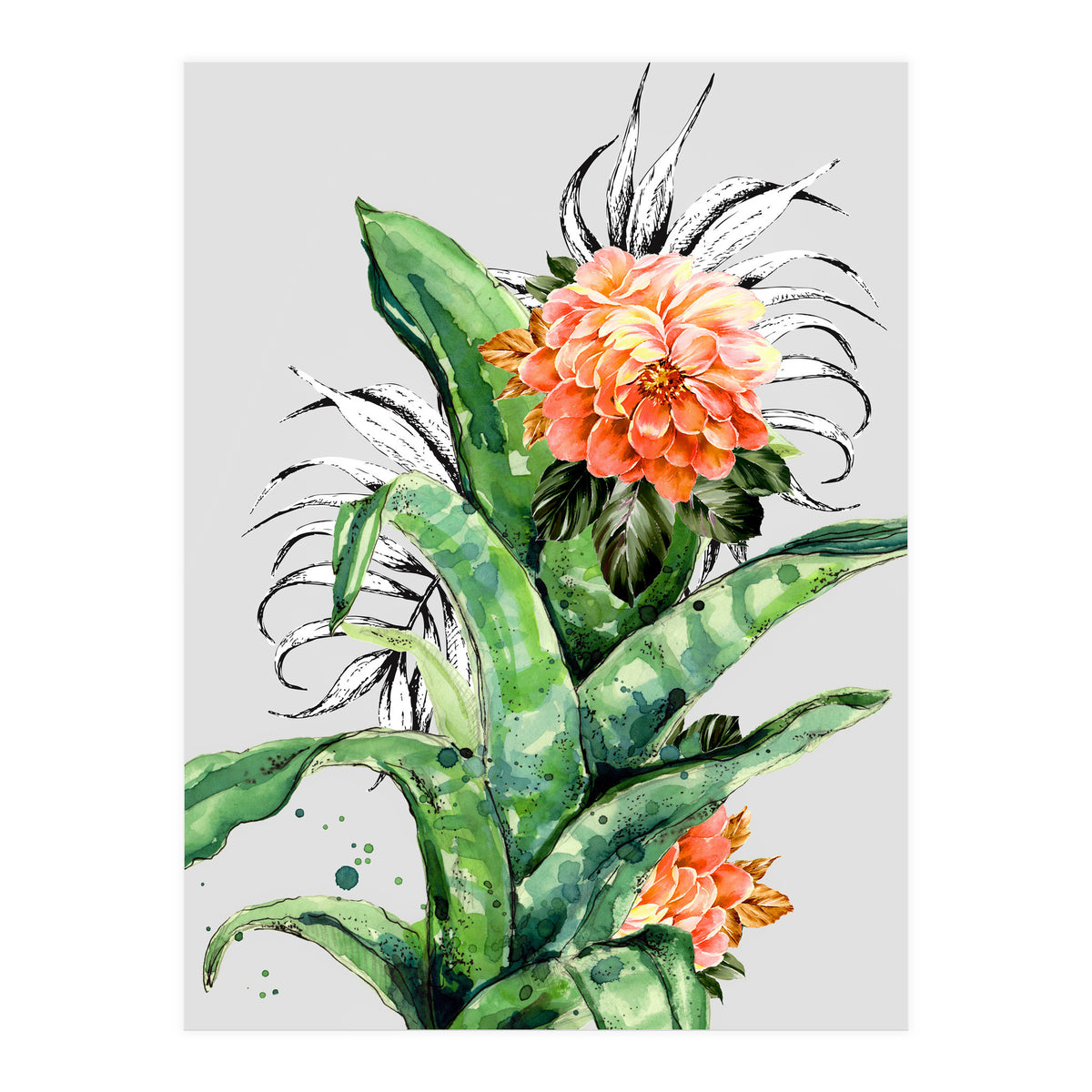 Collage of florid nature  (Print Only)