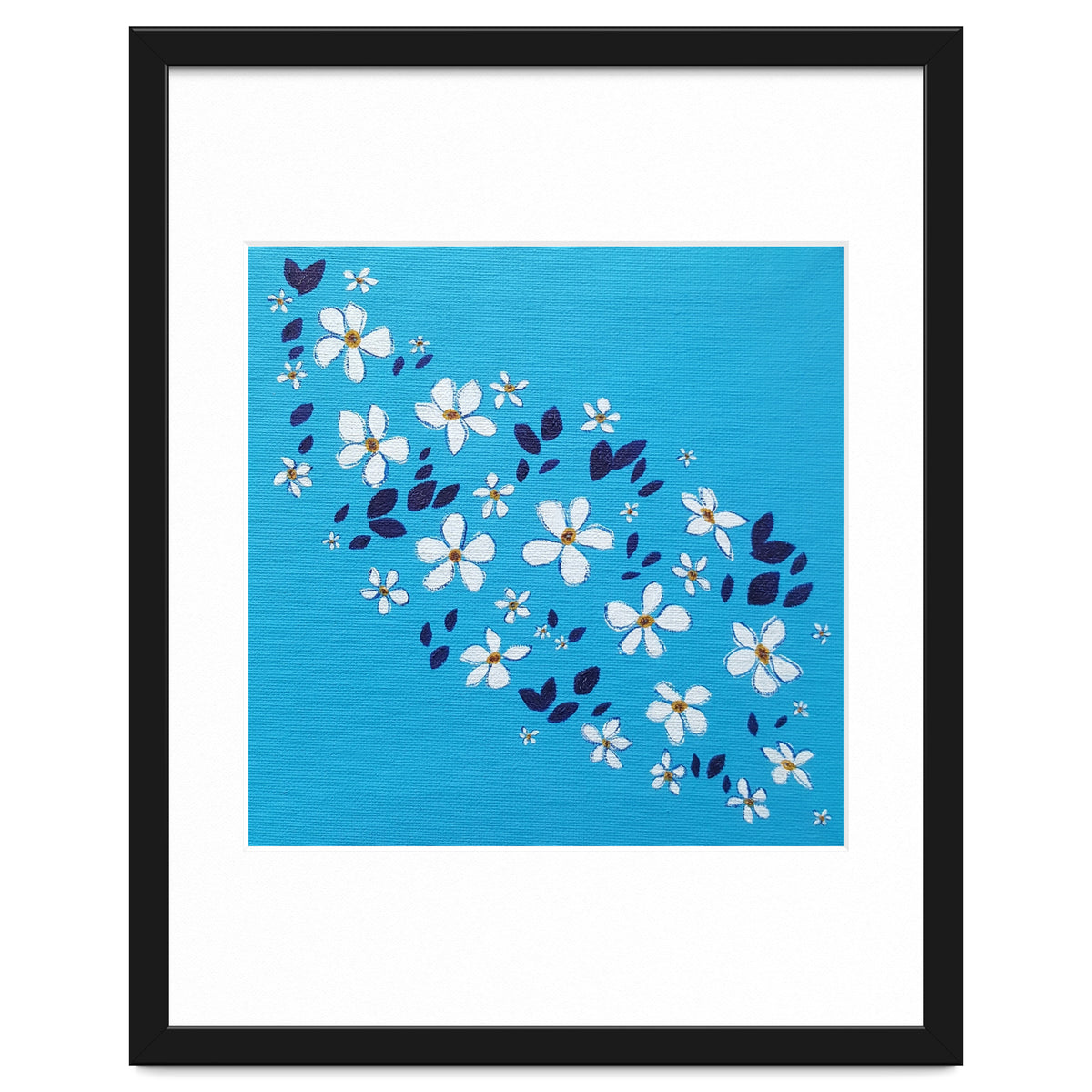 Flowers On Blue
