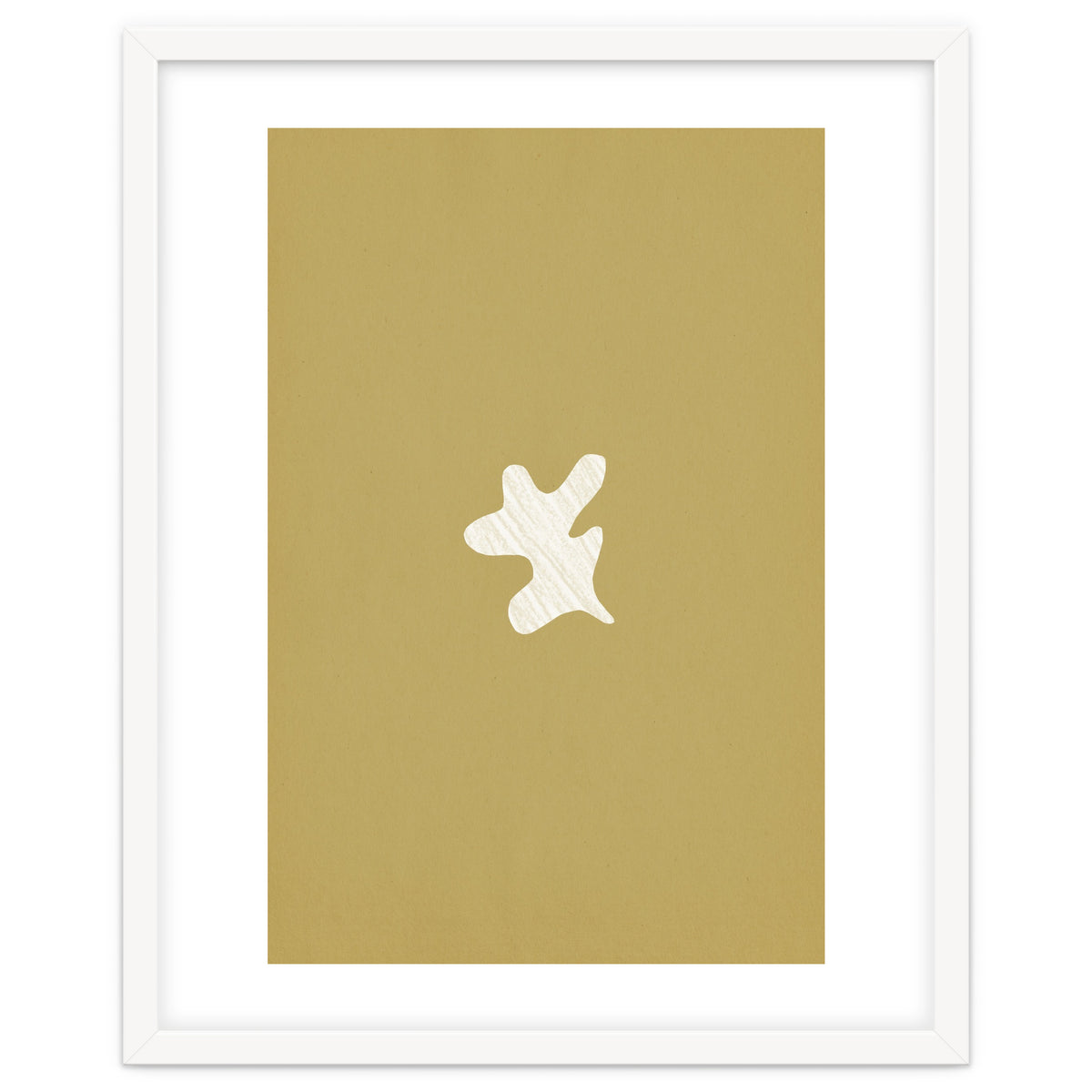 Olive green Matisse inspired shape