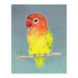 Cute yellow Fischer's lovebird (Print Only) thumbnail