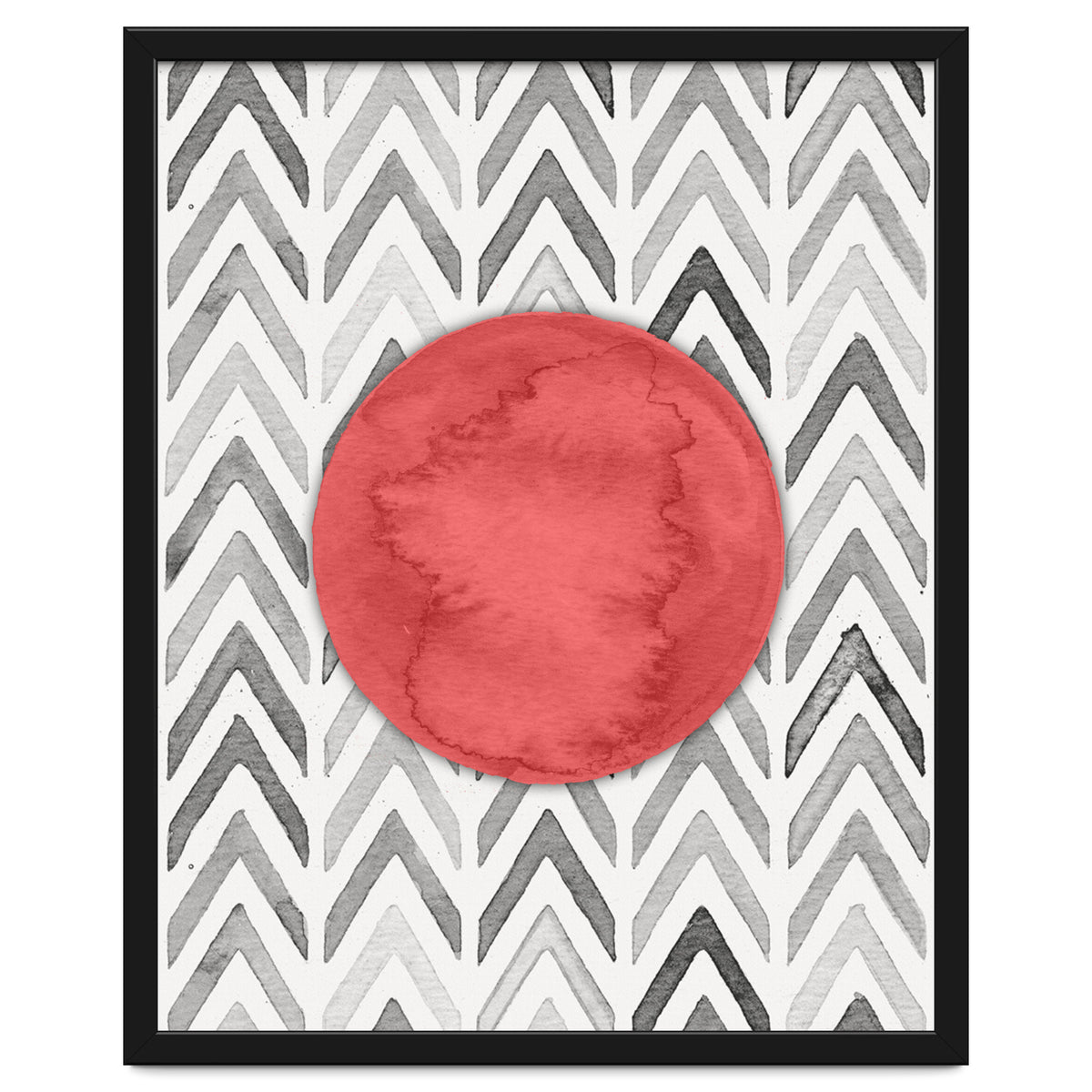 Red Bubble Chevron Pattern