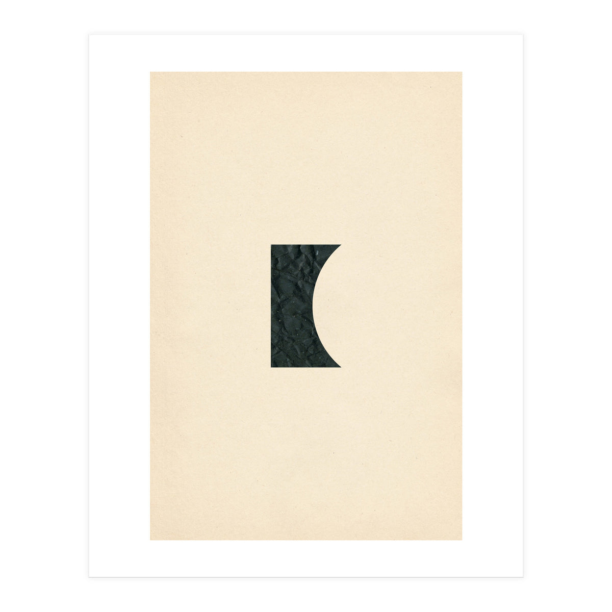 Cut black shape on beige (Print Only)