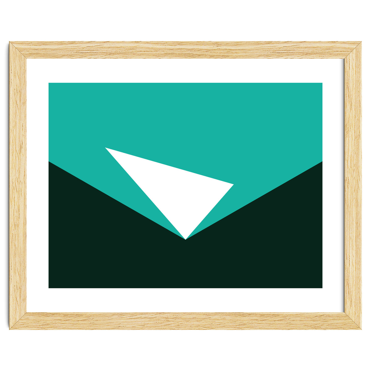 Geometric Shapes No. 57 - turquoise & black
