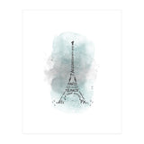 Watercolor Art Eiffel Tower | turquoise (Print Only) thumbnail