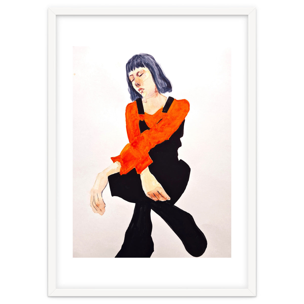 Untitled #60 - Woman in organge and black