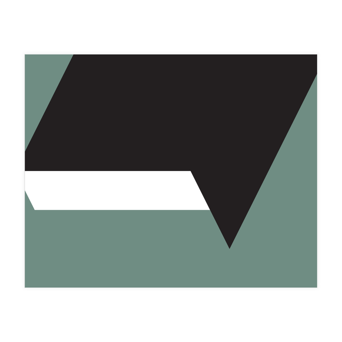 Geometric Shapes No. 85 - black, white & grey (Print Only)