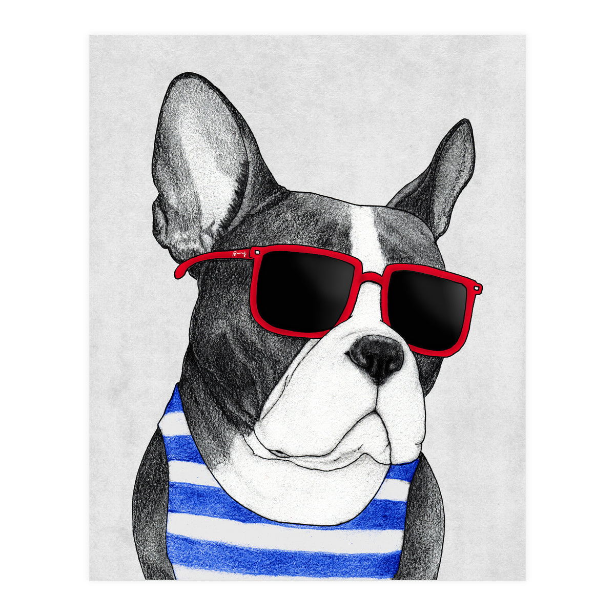 Frenchie Summer Style (Print Only)
