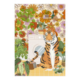 Tiger in Groovy Laundry Room (Print Only) thumbnail