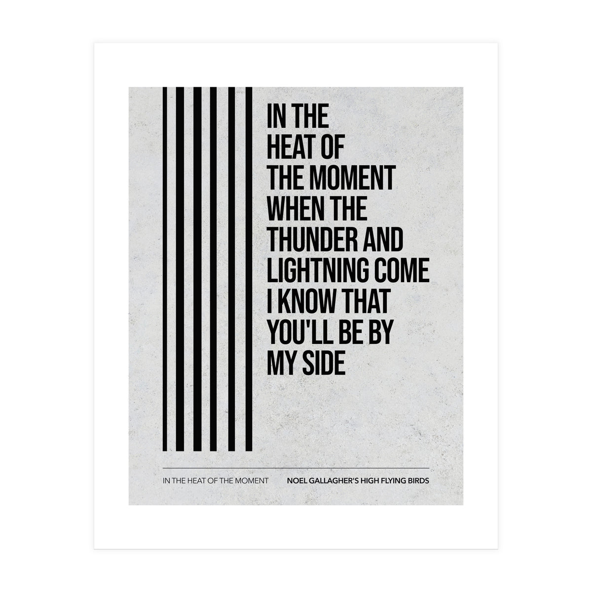 Noel Gallagher's High Flying Birds - In The Heat Of The Moment (Print Only)