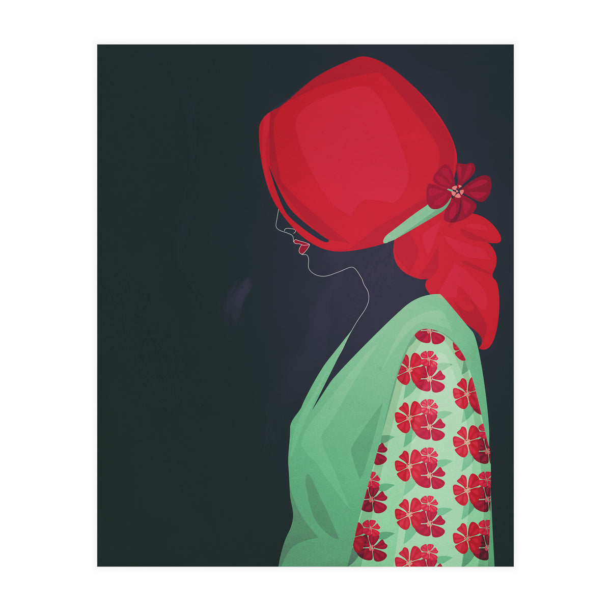 Redhead in Kimono (Print Only)