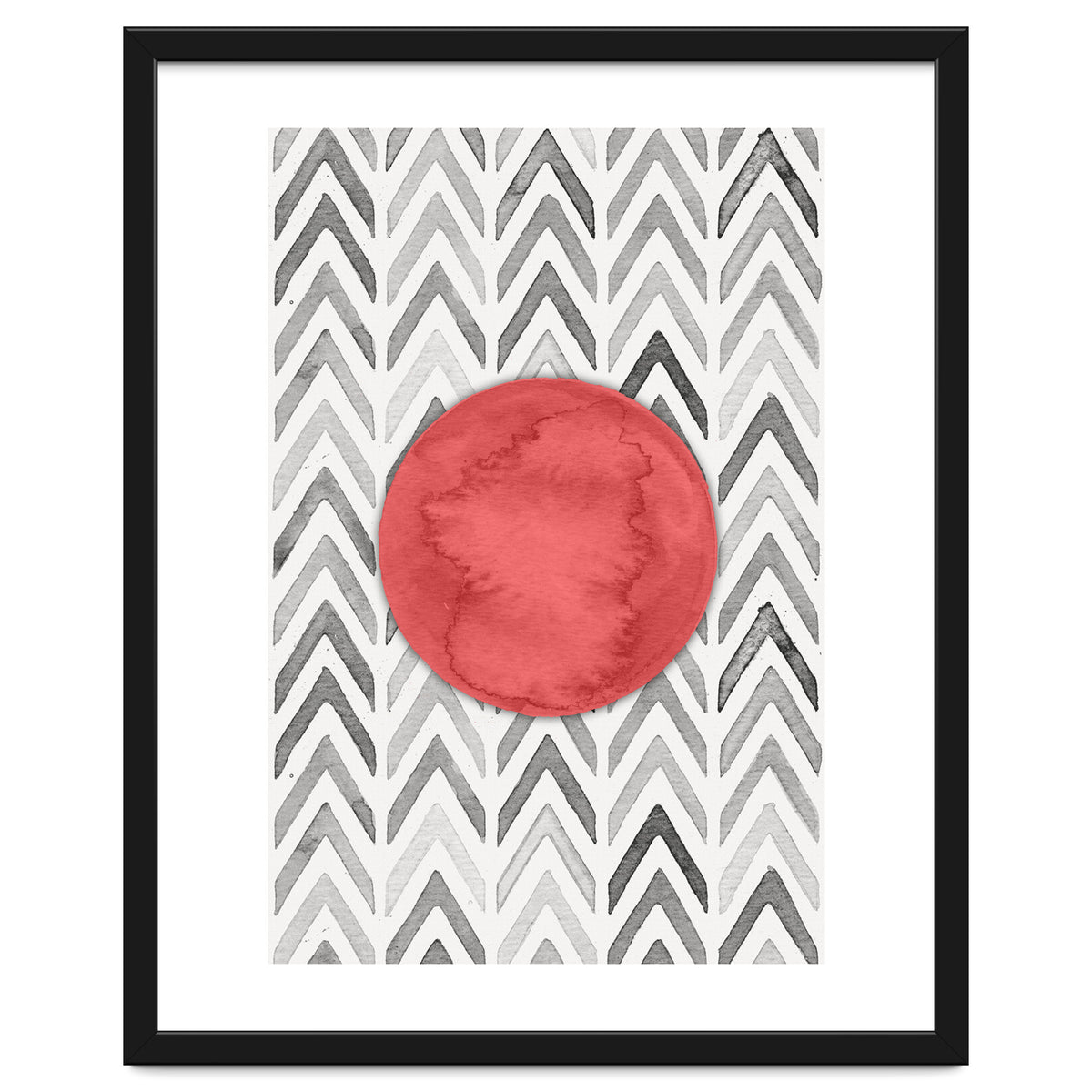 Red Bubble Chevron Pattern