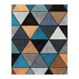 Colorful Concrete Triangles 2 - Blue, Grey, Brown (Print Only) thumbnail