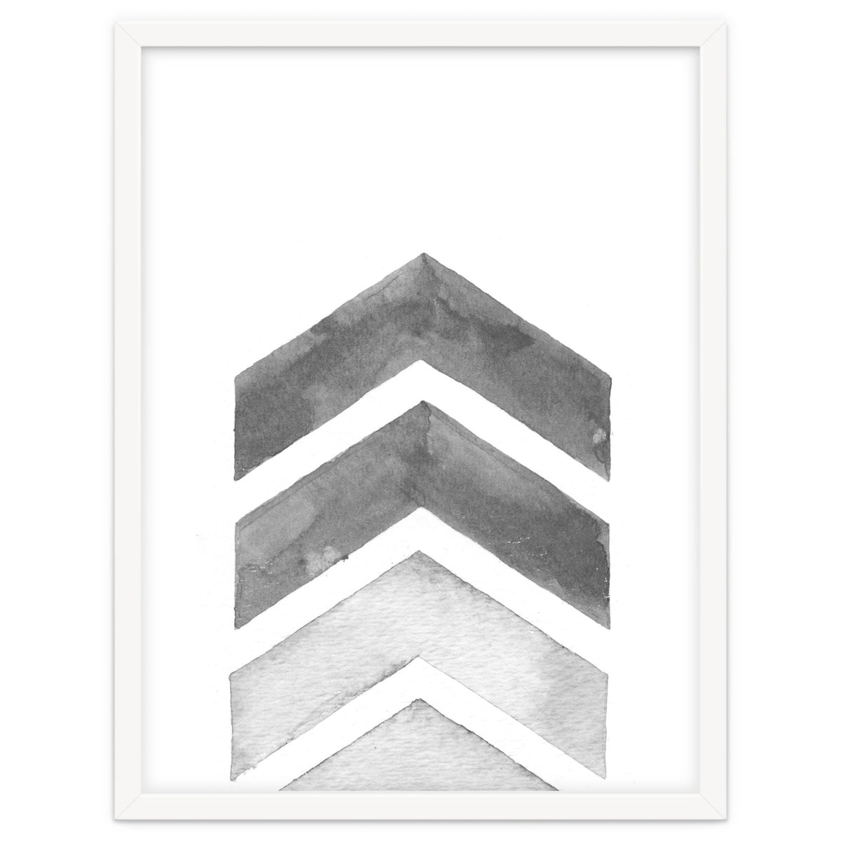 Grey Watercolor Chevron