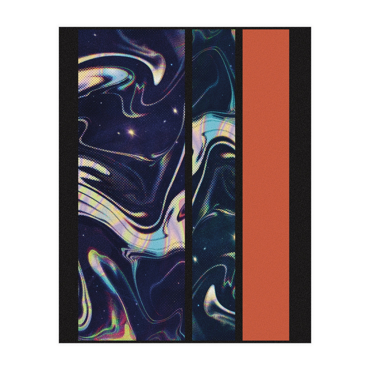 Red Marble Shapes (Print Only)