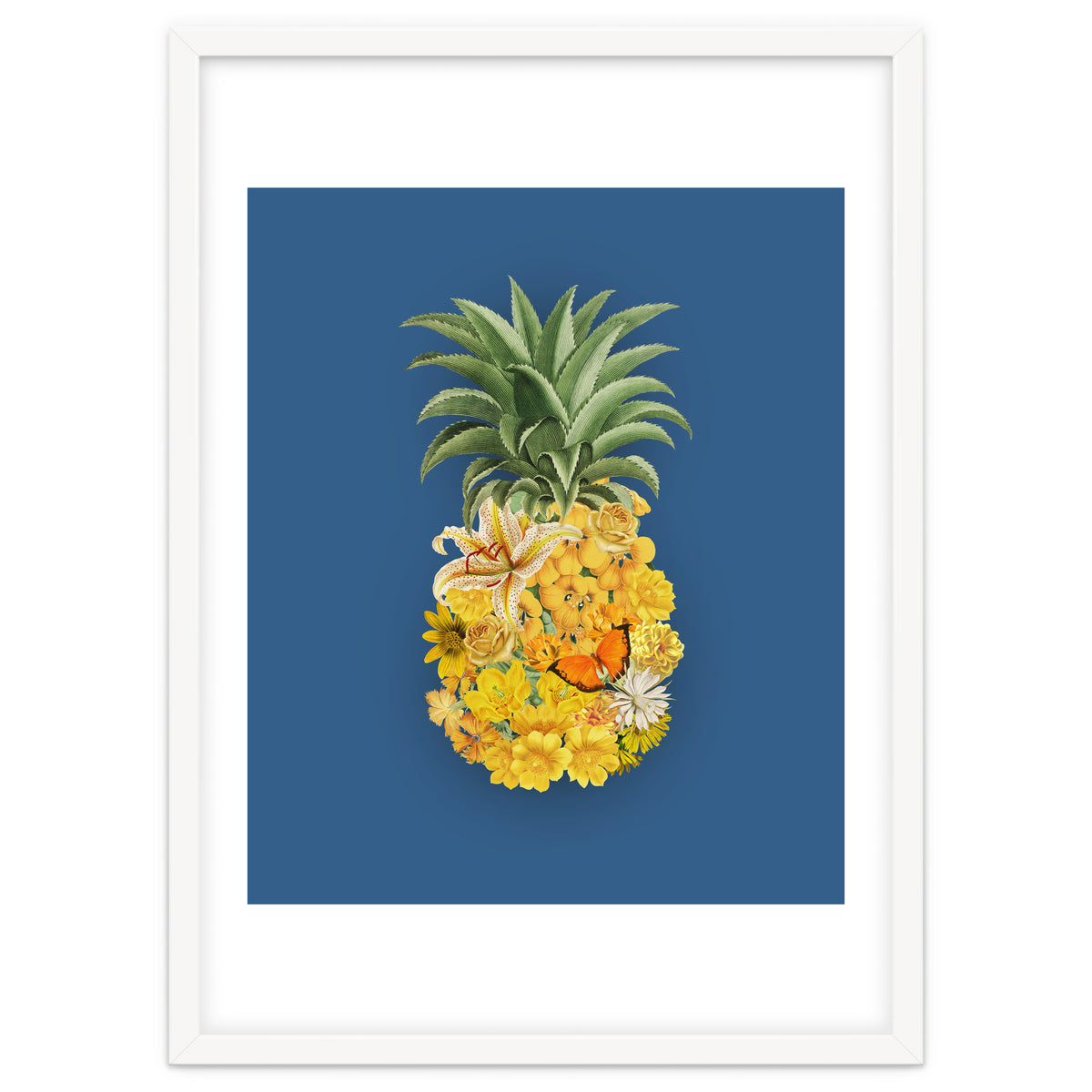 Pineapple Floral Blue