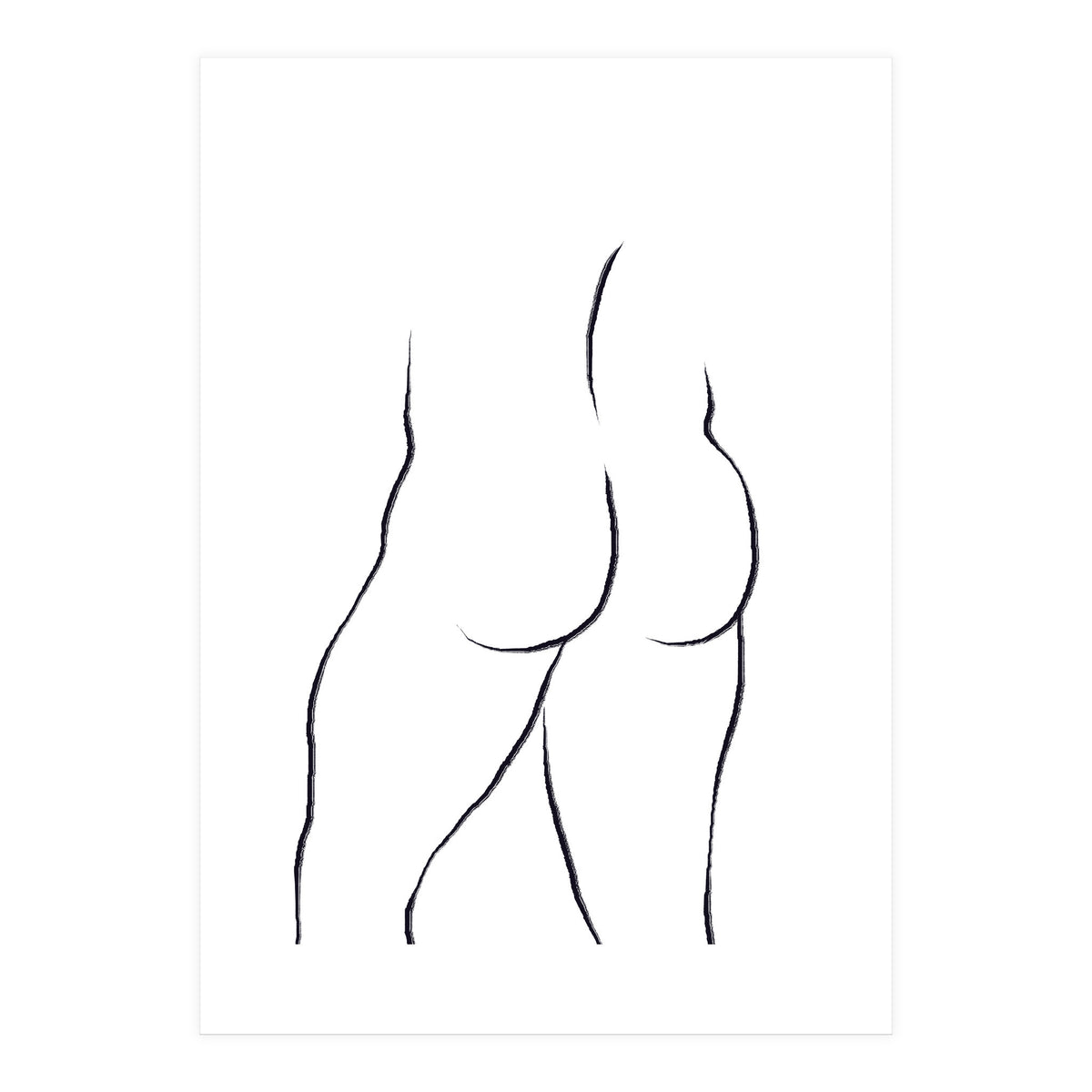 Male butt line (Print Only)