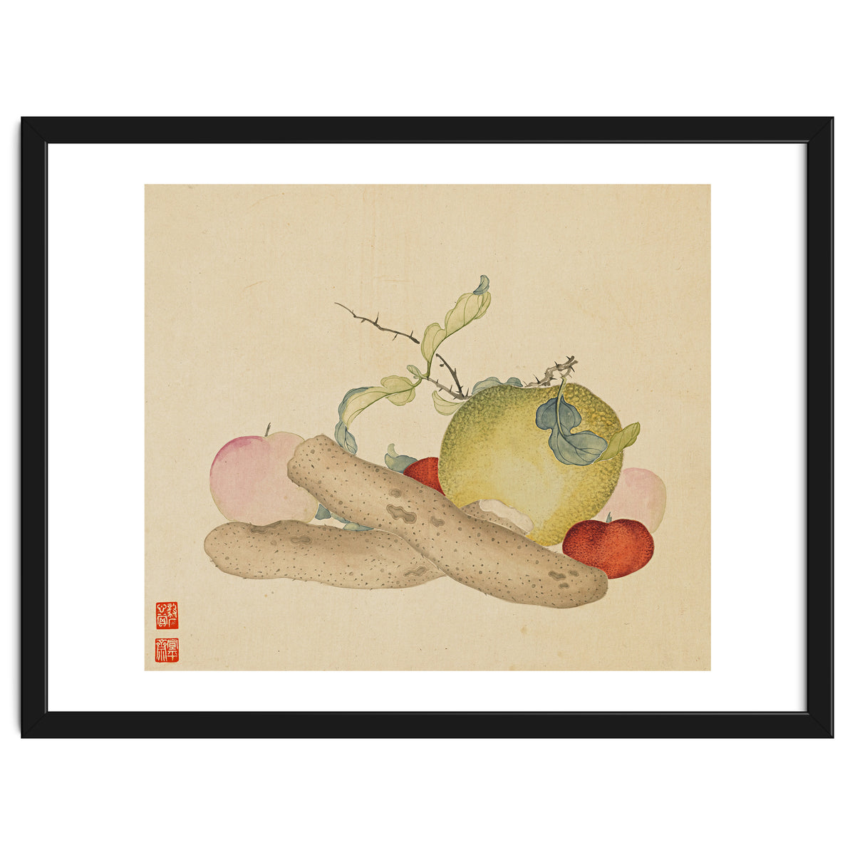Wang Chengyu~flowers And Vegetables, Vegetables, Fruits, Yam, Apple, Pear