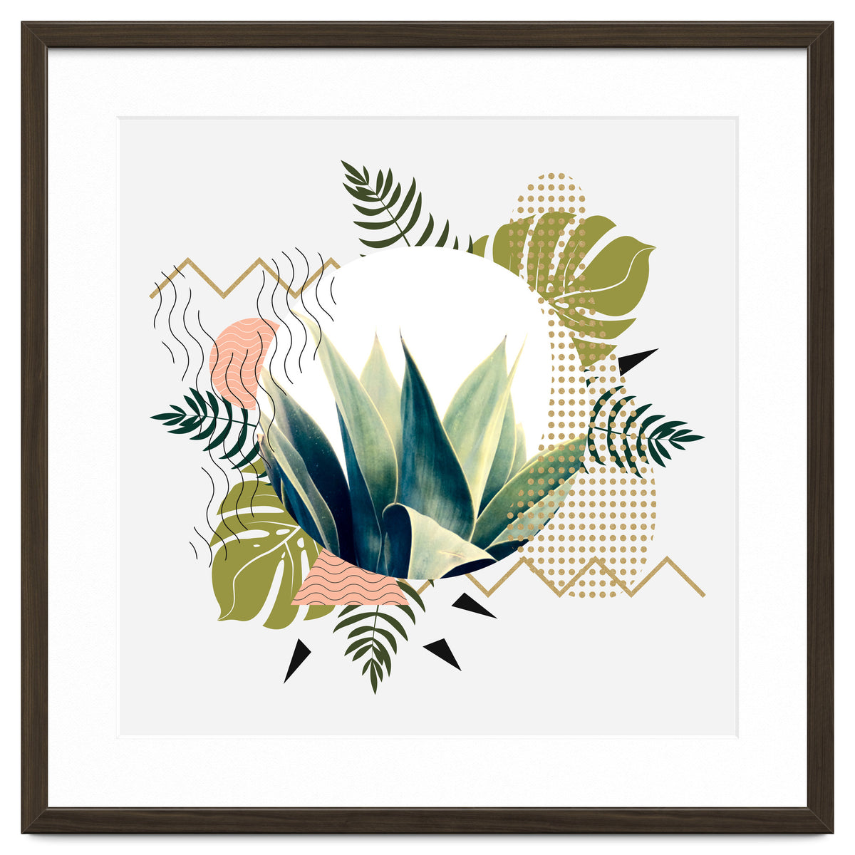 Abstract geometrical and botanical shapes