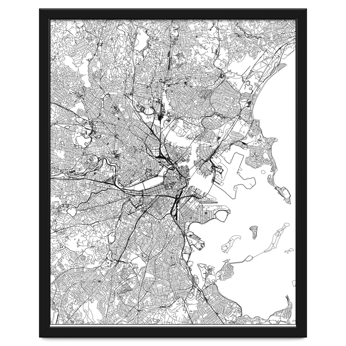 Boston White Map
