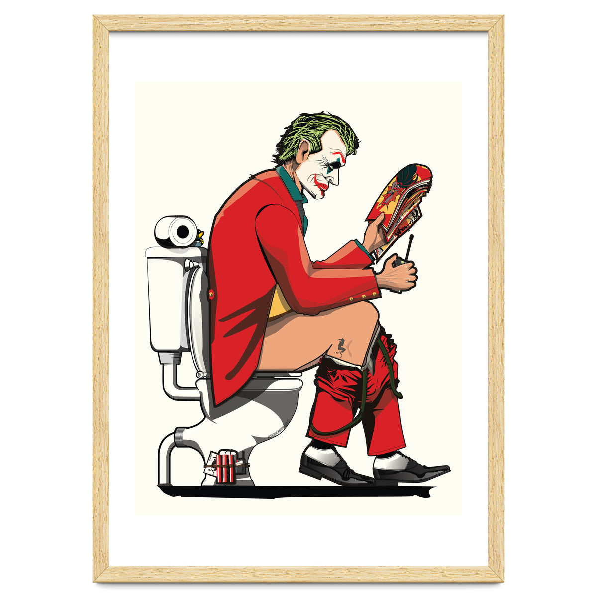 Joker on the Toilet, funny Bathroom Humour
