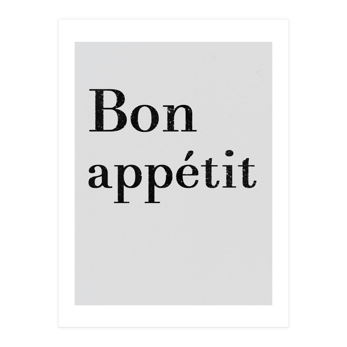 Bon Appétit, Grey (Print Only)