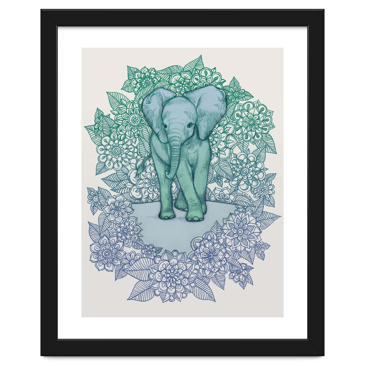 Emerald Elephant in the Lilac Evening
