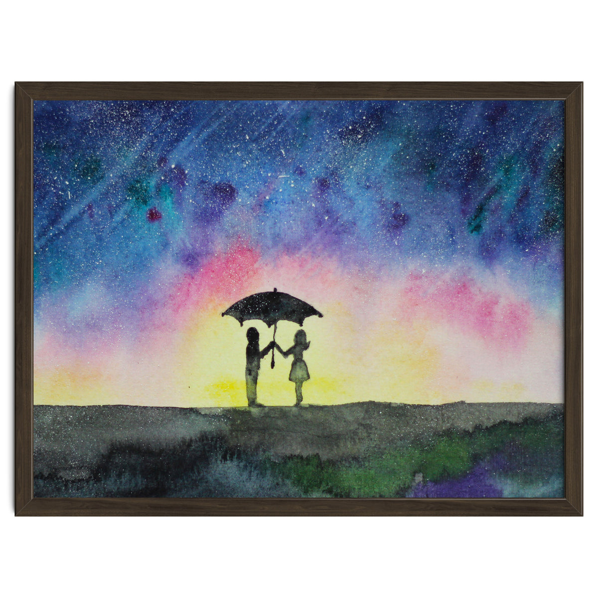 Under the star rain || watercolor