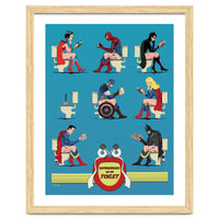 Superheroes on the Toilet, funny poo humour