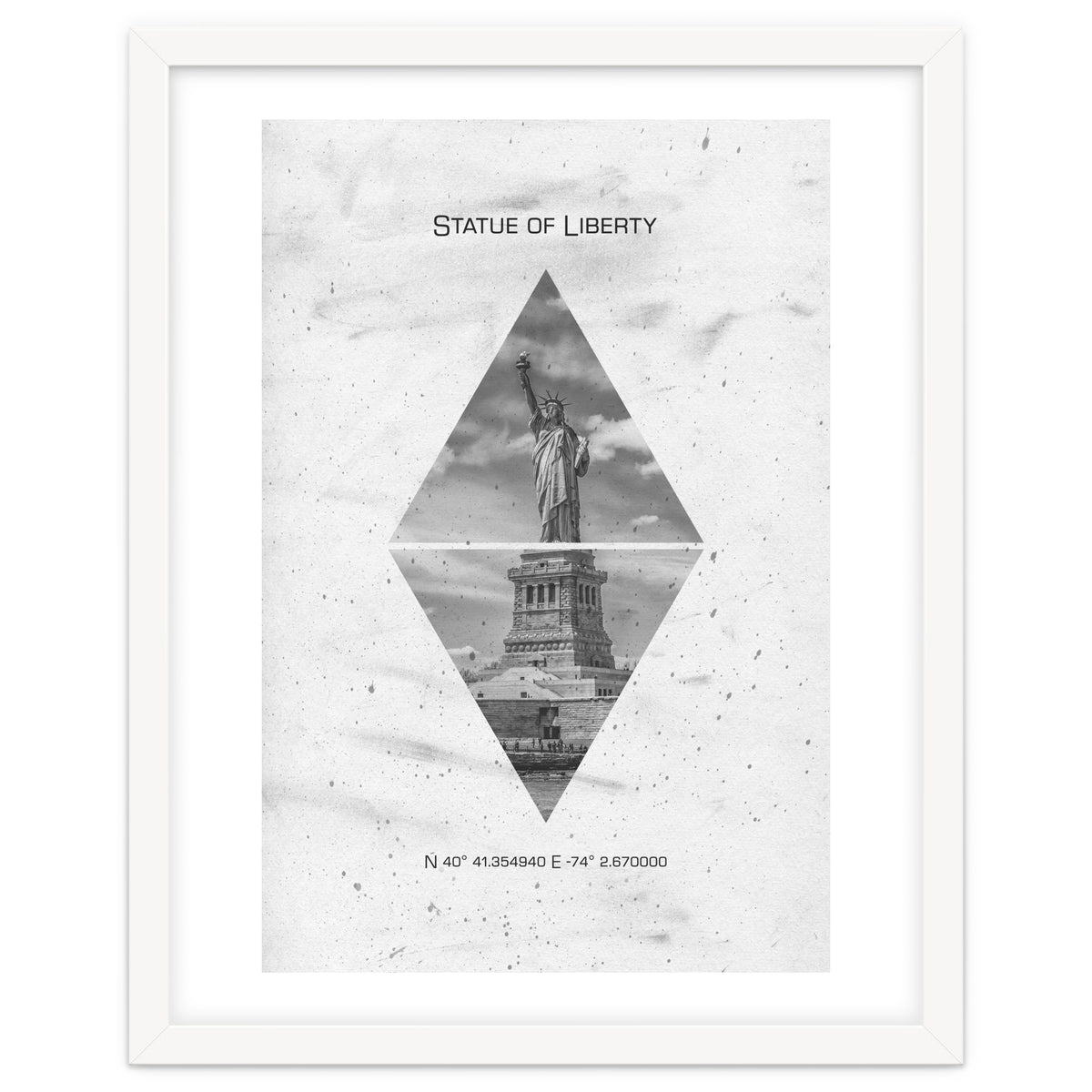 Coordinates NEW YORK CITY Statue of Liberty