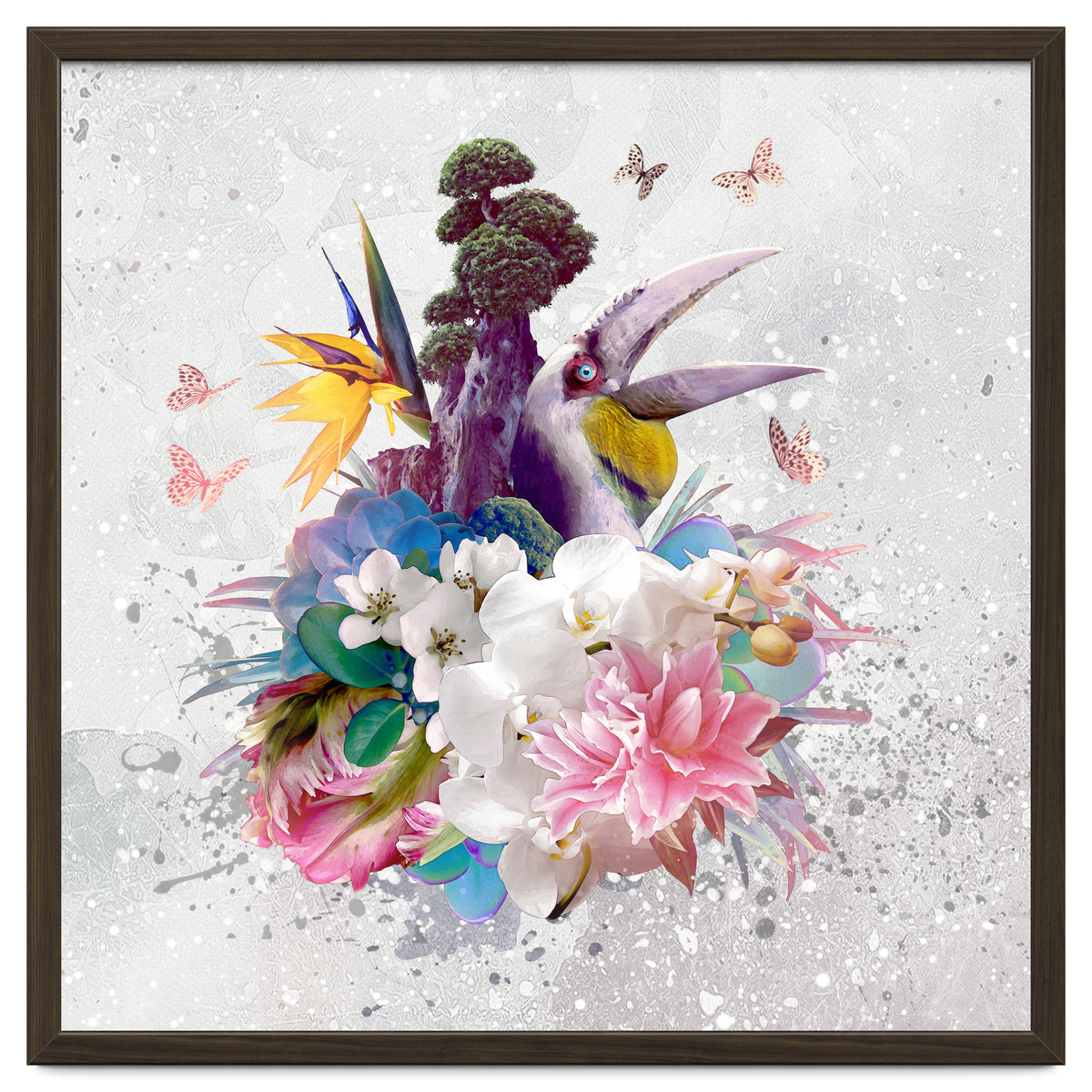 Floral Hornbill Grey