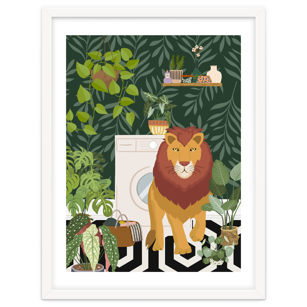 Lion in Laundry Room