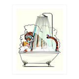 Tiger in the Bath, funny Bathroom Humour (Print Only) thumbnail