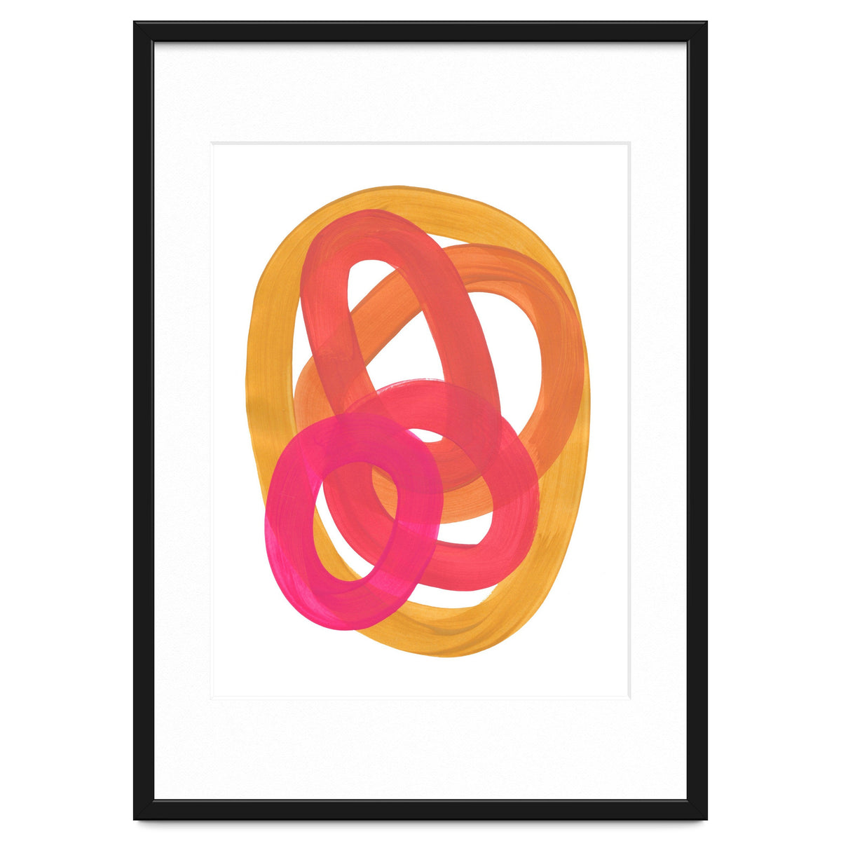 Warm Candy Colors Magenta Yellow Nesting Circles Ombre