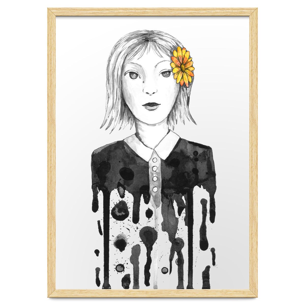 Flower dripping girl