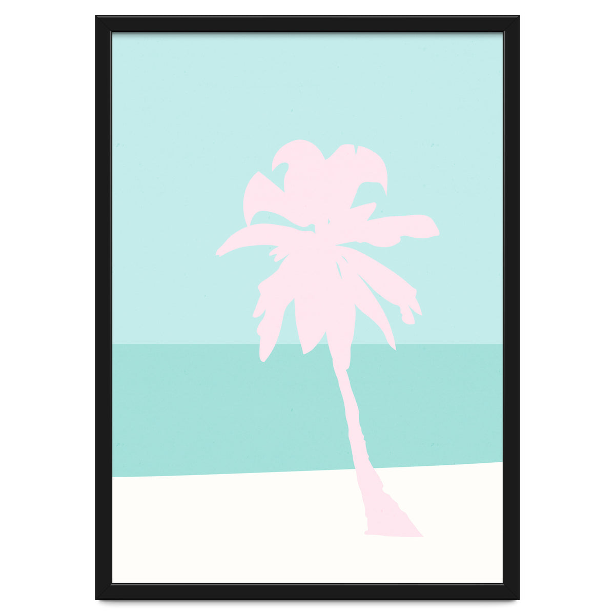 Minimal Palm Tree - Turquoise Coast