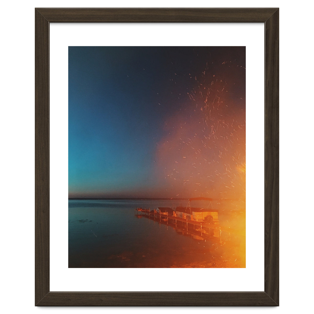 Firelight by the dock