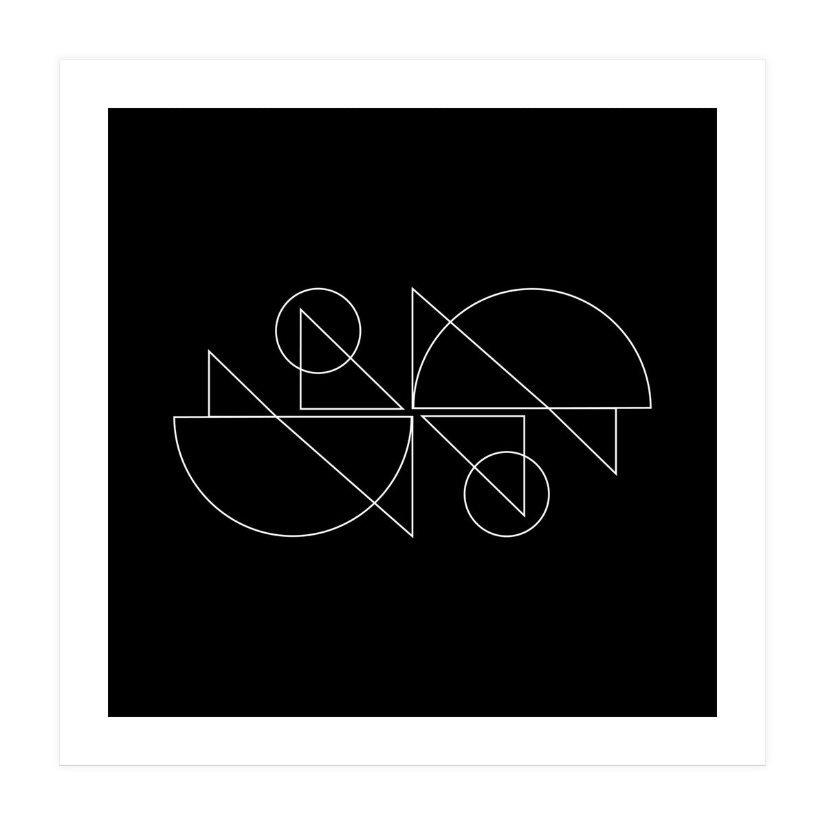 Tandem Cyclists | modern geometric (Print Only)