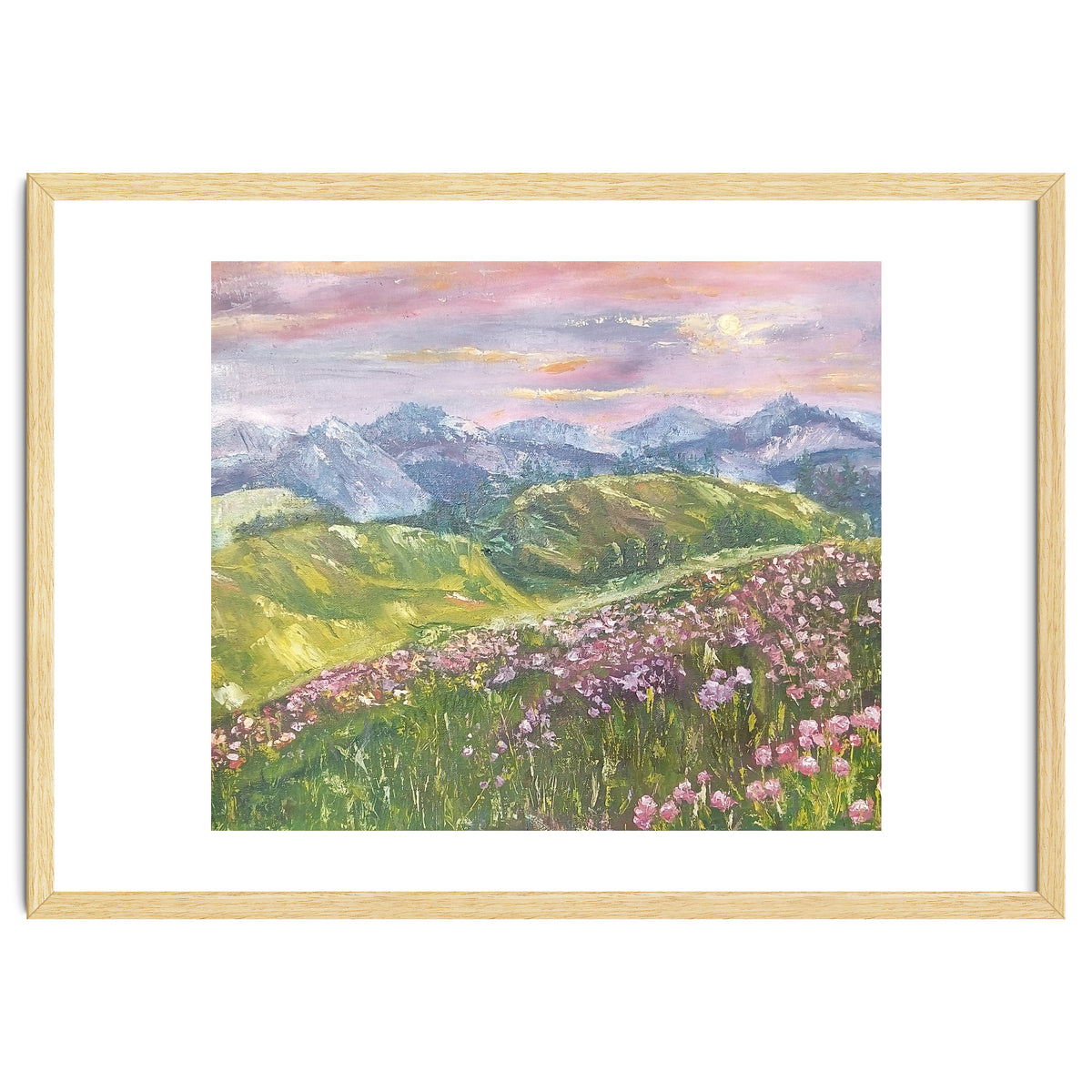 Sunset in the mountains