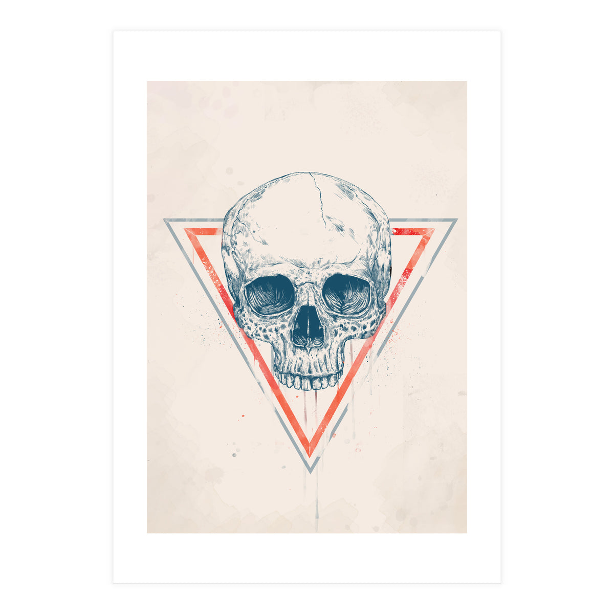 Skull In Triangles Ii (Print Only)