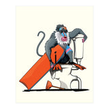 Baboon on the Toilet, Funny Bathroom Humour (Print Only) thumbnail