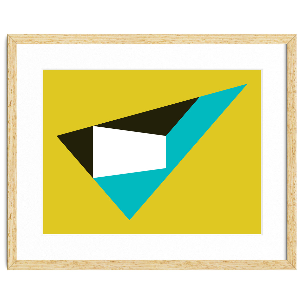 Geometric Shapes No. 39 - mustard & turquoise