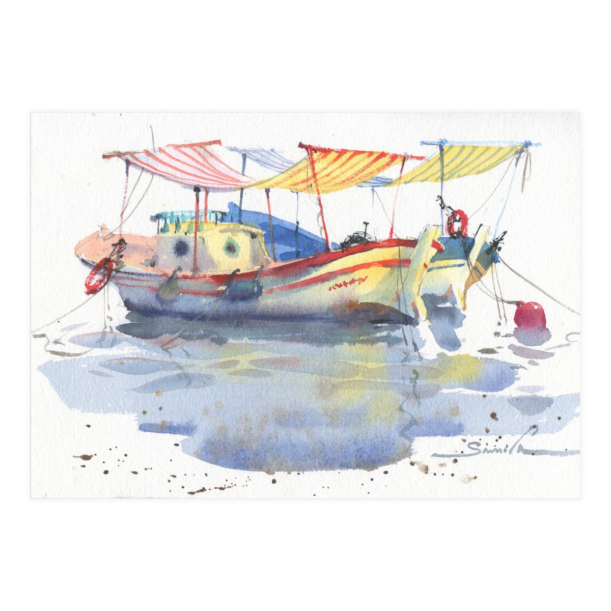 Pleasure boats paintings (Print Only)